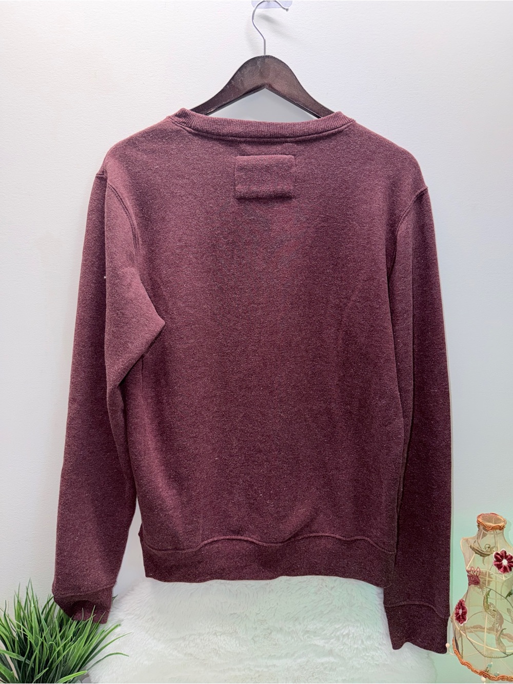 22% Cotton Bluenotes Burgundy Graphic Pullover Summer Sweater Crewneck 💝 - Picture 3 of 4